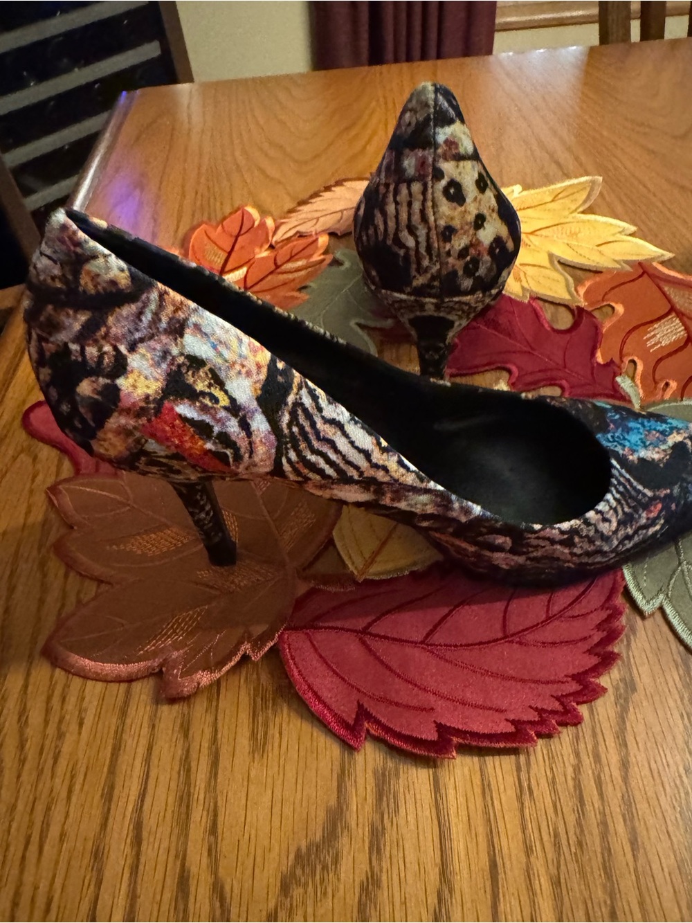 Nine West Multicolored Patterned Pointed-Toe Heels - Picture 6 of 7